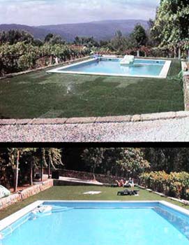 Fotografia da piscina e �rea envolvente