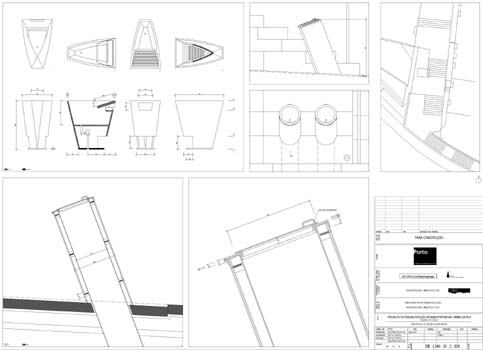 Plantas, Cortes e Al�ados de Tanques de Lavar Roupa e Condutas de Lixo